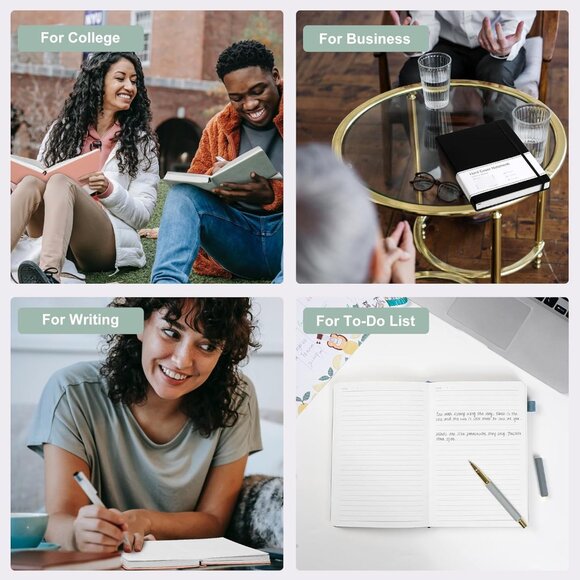 Lined Journal Notebook for Women Men 320Pages 100Gsm Paper Thick Leather Journal - Picture 6 of 6